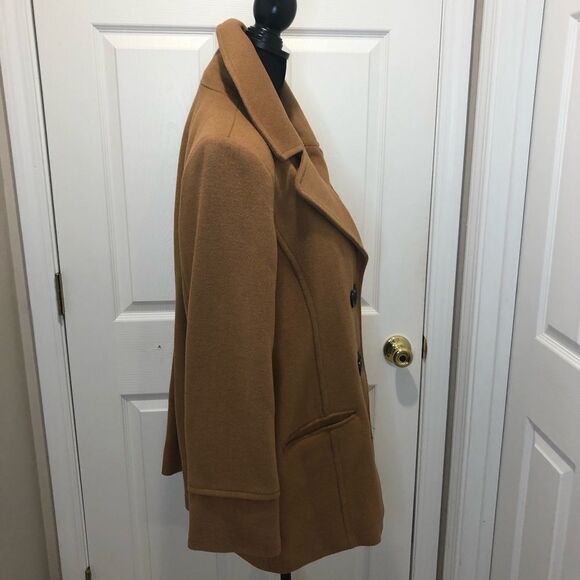 Monroe & Main tan button front pea coat size x large - Picture 7 of 14